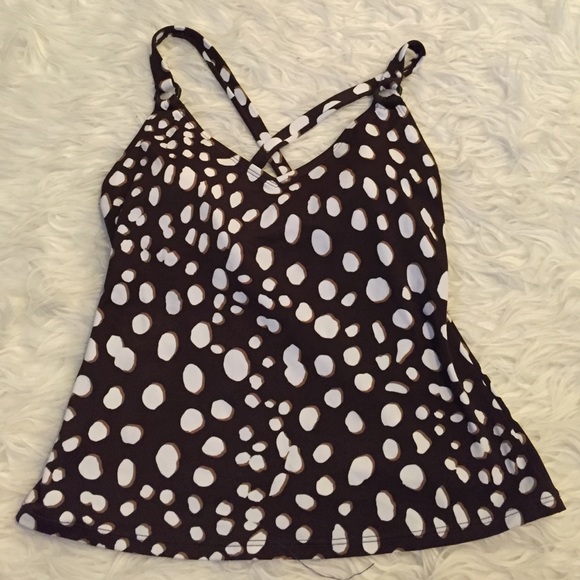 Jantzen tankini Top NWT/NWOT Brown white tan
