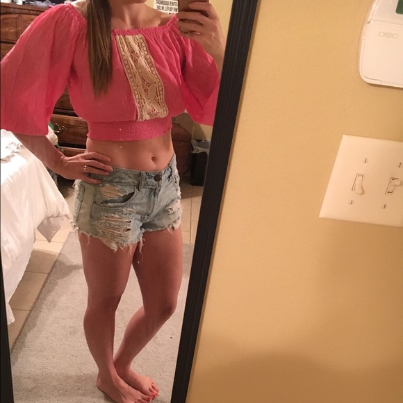 Pink crop top