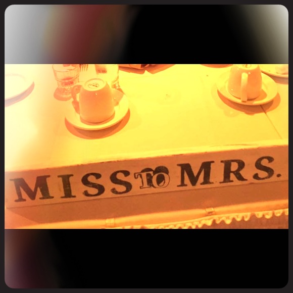 Miss to Mrs. Distressed Hand-painted Wood Sign