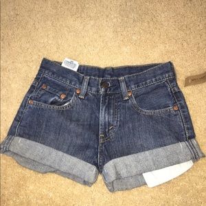 Levi's high waisted jean shorts