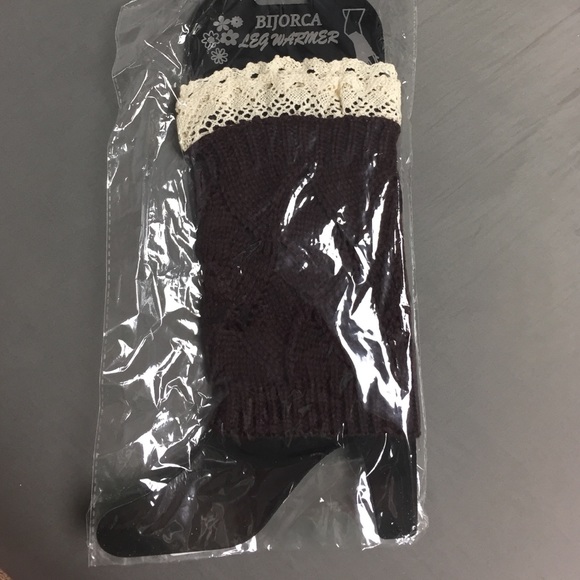 Brown boot cuffs