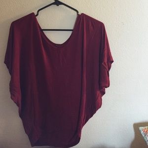 Maroon flowy shirt
