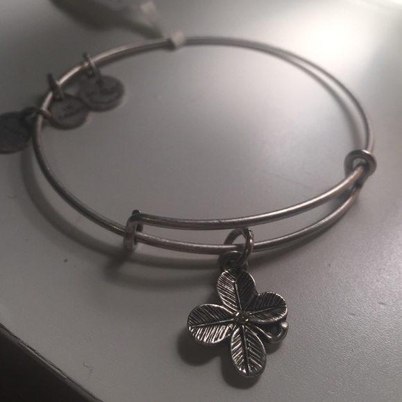 Alex and Ani Silver Lucky Clover Bangle