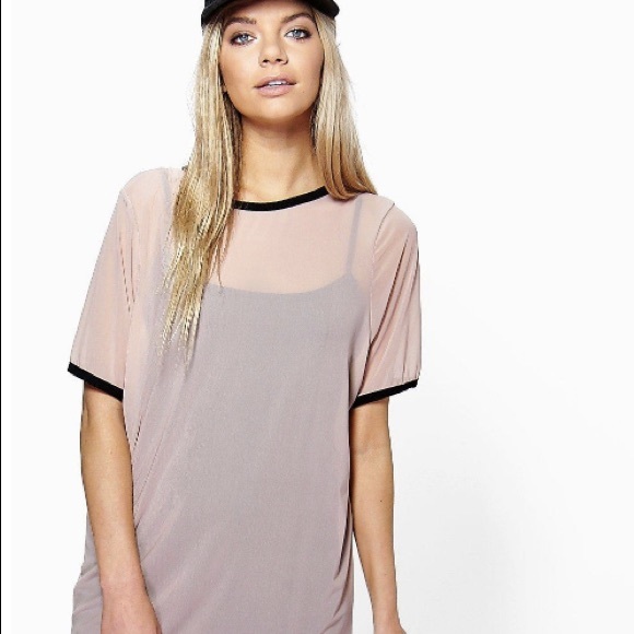 Mini Mesh Shift Dress