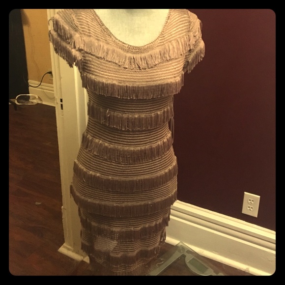 Muave/brown fringe dress