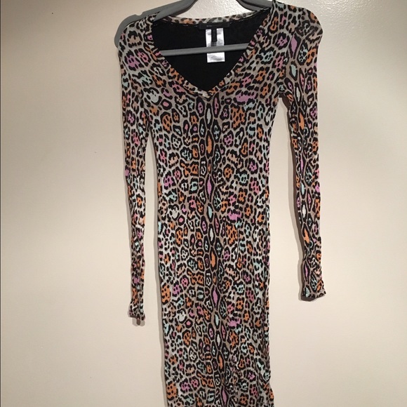 BCBG Max Azria Cheetah print multi colored dress