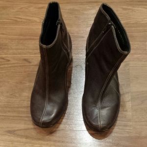 Naturalizer Leather Wedge Booties