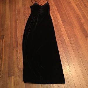 Velvet evening gown