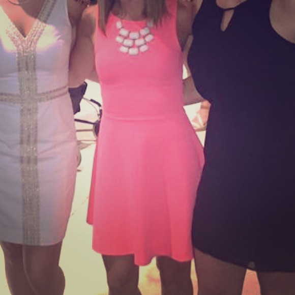 Hot coral H&M dress