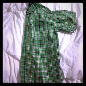 Button down polo top