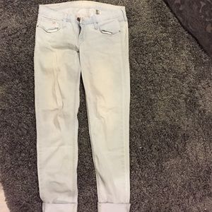 Light Blue Stretchy Skinny Denim Jeans from H&M
