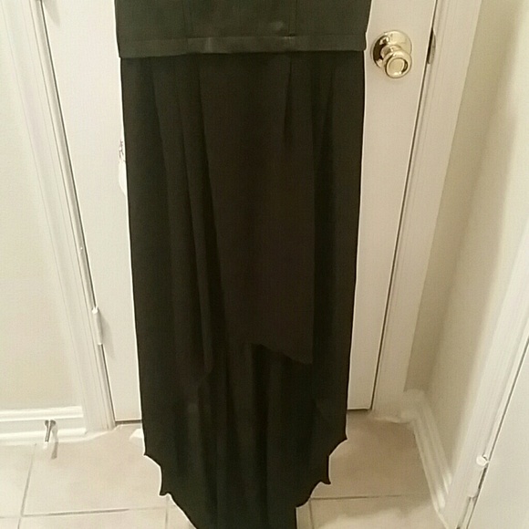 BCBG Maxazria High-Low Leather Bouistier Dress - Picture 3 of 4