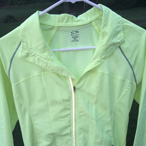 Neon Yellow Champion Windbreaker