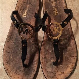 Michael Kors Gold MK sandals