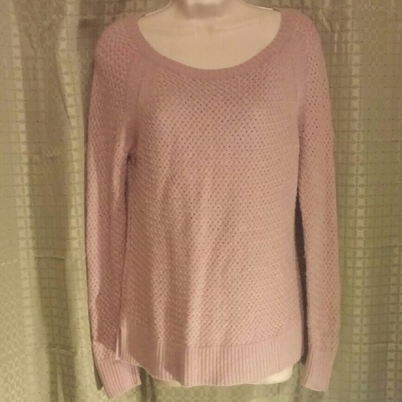 Ann Taylor Sweaters - ATL Light Rose Pink Basket Weave Sweater M