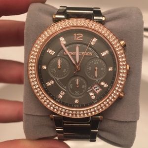 Gun metal and rose gold Michael kors watch