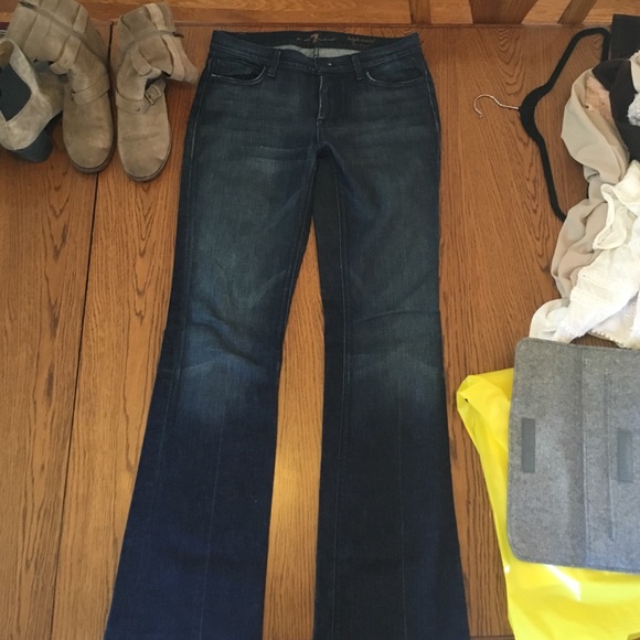 Seven Highwaist Bootcut Dark Jeans