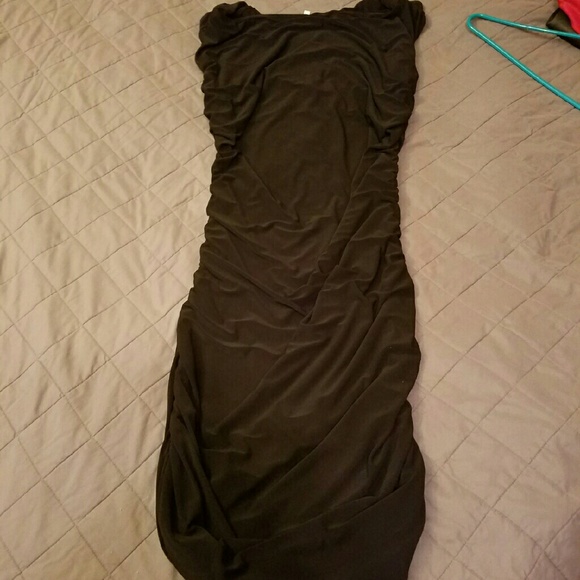 Form fitting little black dress