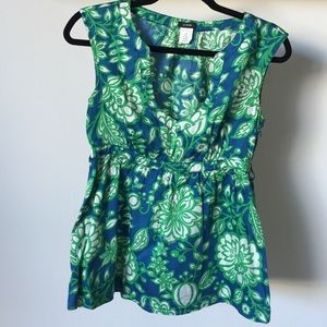 J.Crew Printed Scoop-Neck Blouse