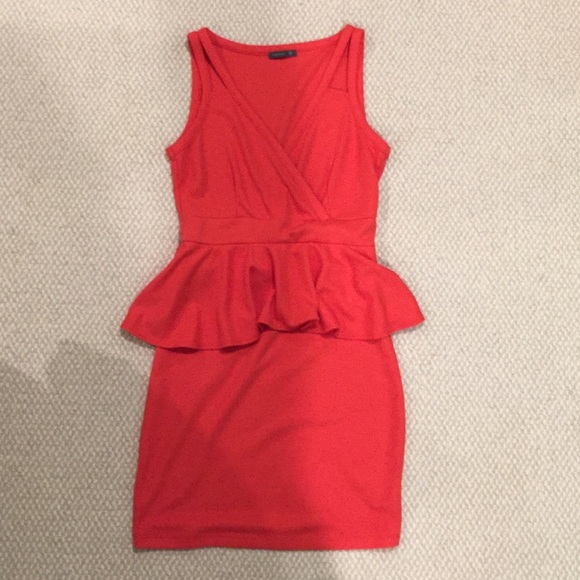 Orange Peplum Dress