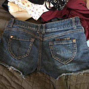 Jolt jean shorts (definitely still some wear left)