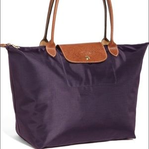 Longchamp Le Pilage Large Tote in Billberry