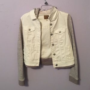 American Eagle jean jacket hoodie