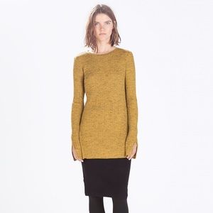 Zara Ribbed Side Slit Top