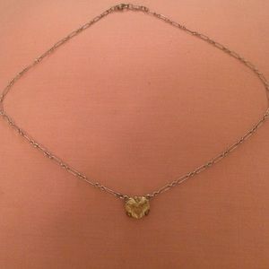 Judith Ripka yellow heart pendant. Barely worn.