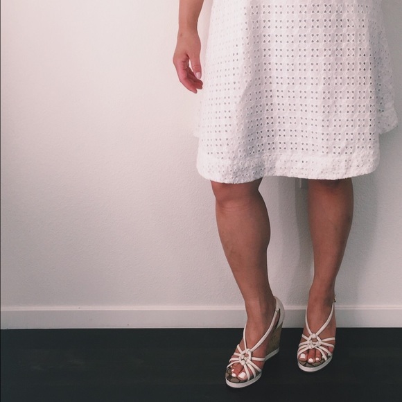 Authentic Coach Signature Patent CorkWedge Sandals - Picture 2 of 3