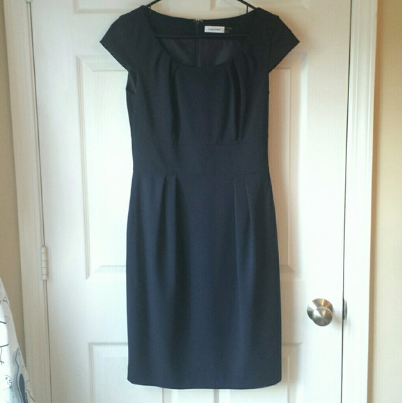 Classic Navy Sheath Dress