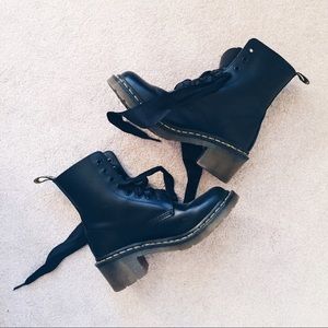 Doc Martens with ribbon laces