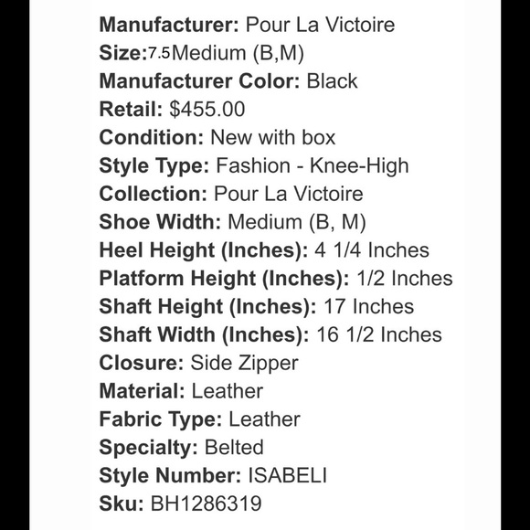 Pour la Victoire Isabeli boots - 2 sizes 7.5 & 6 - Picture 4 of 12