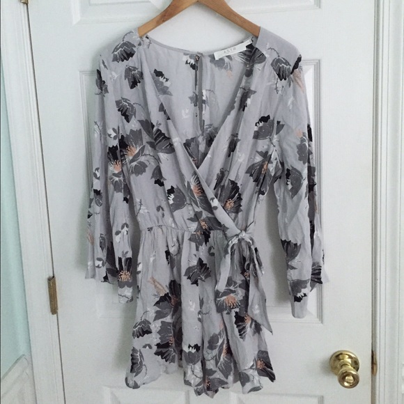 Astr Floral Surplice Romper