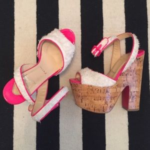 Christian Louboutin Cork Platform Wedges