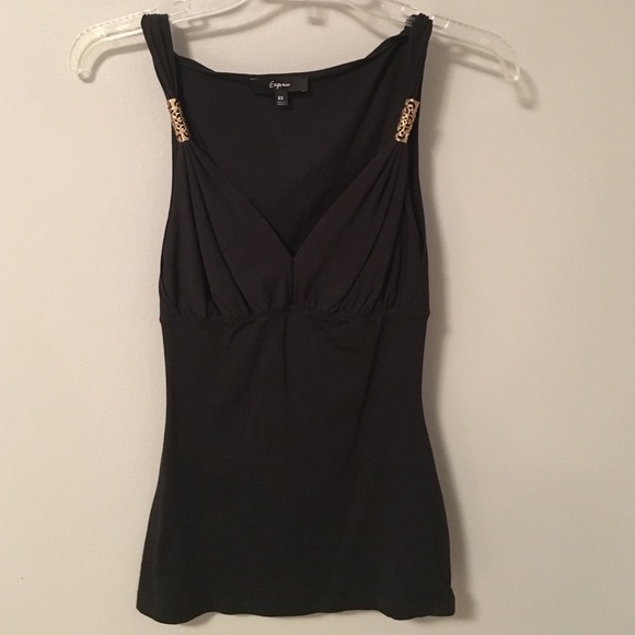New Express Grecian accent V neck top