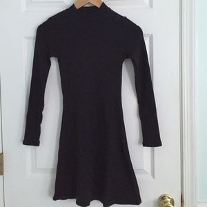 American Apparel Rib Long Sleeve Mock Neck Mini