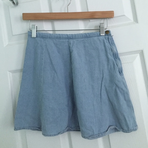 American Apparel The Denim Lulu Mini Skirt