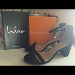 BRAND NEW  LULUS Velvet high heels 3 inch size 10