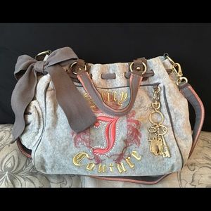 Juicy Couture Velour satchel w/ key fob