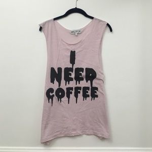 Wildfox I need coffee tank top