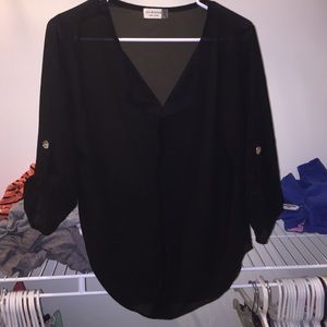 Black sheer blouse
