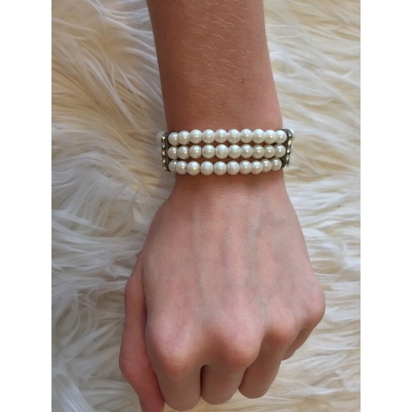 Faux pearl bracelet