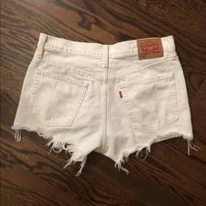 Levi highwaisted jean shorts