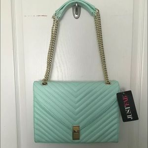 Teal shoulder bag