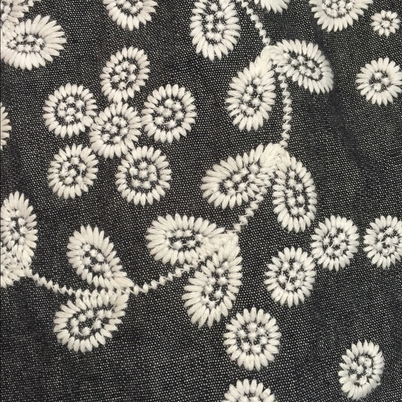 Anne Taylor A Line Grey Floral Skirt 14 P - Picture 3 of 4