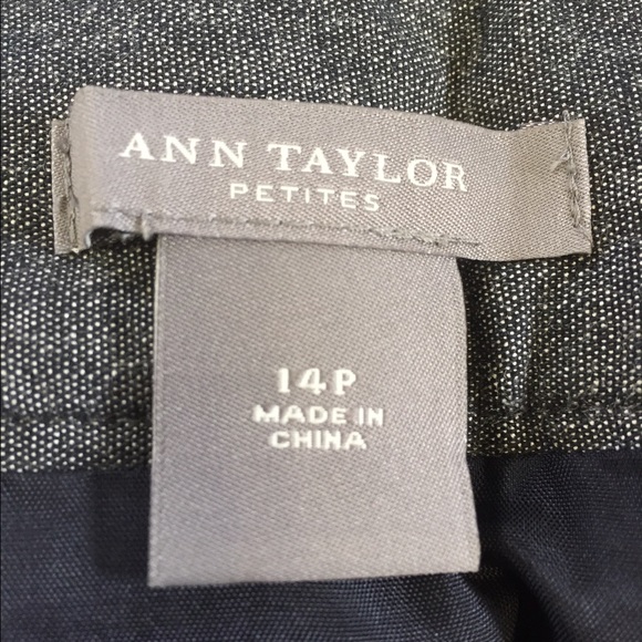 Anne Taylor A Line Grey Floral Skirt 14 P - Picture 4 of 4