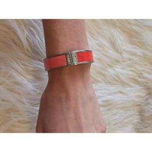 Pink and coral clip bracelet