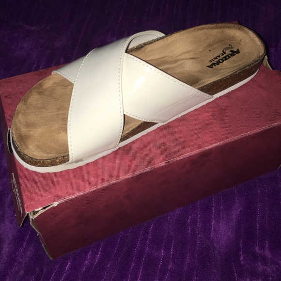 White sandals