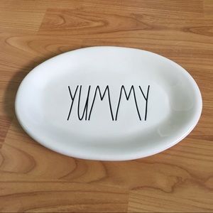 Set of 3 Rae Dunn "yummy" plates